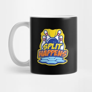 'SPLIT HAPPENS' Funny Bowling Mug